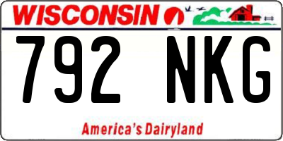 WI license plate 792NKG