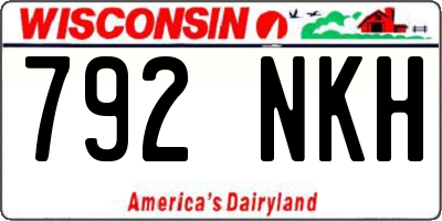 WI license plate 792NKH