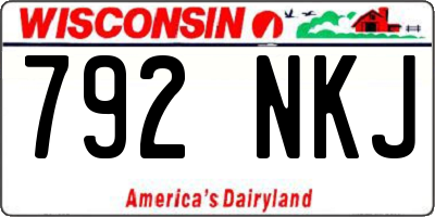 WI license plate 792NKJ