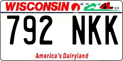 WI license plate 792NKK