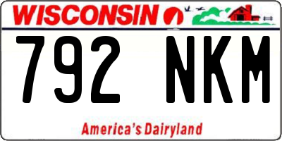 WI license plate 792NKM