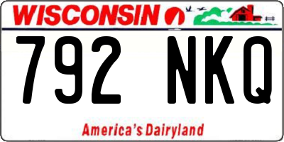 WI license plate 792NKQ