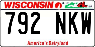 WI license plate 792NKW