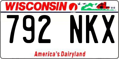 WI license plate 792NKX