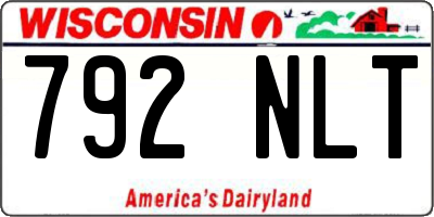 WI license plate 792NLT