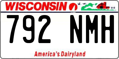 WI license plate 792NMH