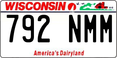 WI license plate 792NMM
