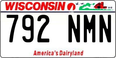WI license plate 792NMN
