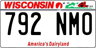 WI license plate 792NMO