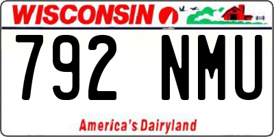 WI license plate 792NMU