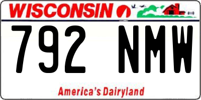 WI license plate 792NMW