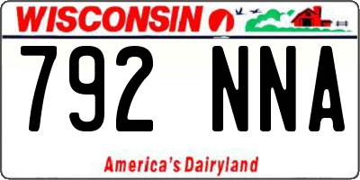 WI license plate 792NNA