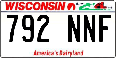 WI license plate 792NNF
