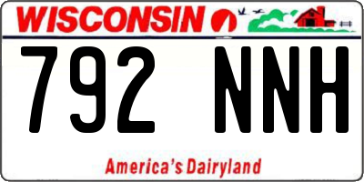 WI license plate 792NNH