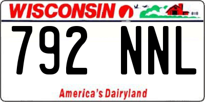 WI license plate 792NNL