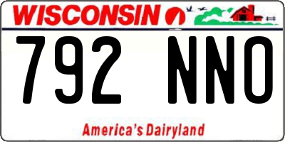 WI license plate 792NNO