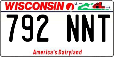 WI license plate 792NNT