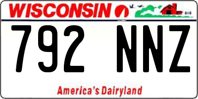 WI license plate 792NNZ