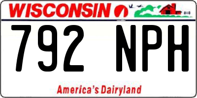 WI license plate 792NPH