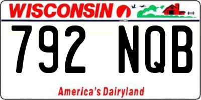 WI license plate 792NQB