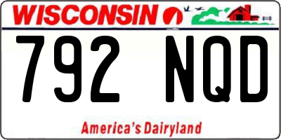 WI license plate 792NQD