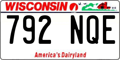 WI license plate 792NQE