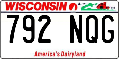 WI license plate 792NQG