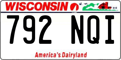 WI license plate 792NQI