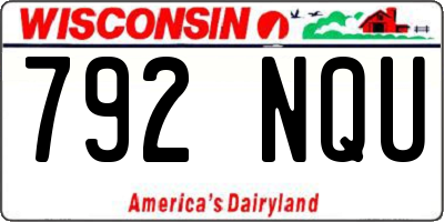 WI license plate 792NQU