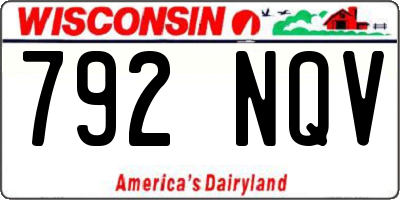 WI license plate 792NQV