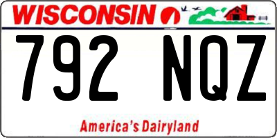 WI license plate 792NQZ