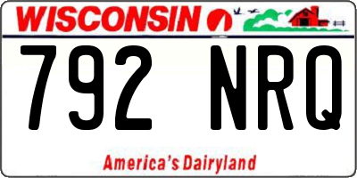 WI license plate 792NRQ