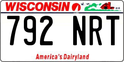 WI license plate 792NRT