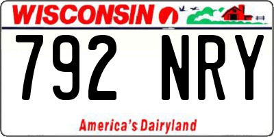 WI license plate 792NRY