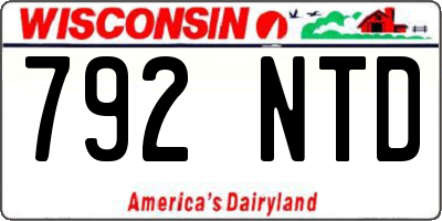 WI license plate 792NTD