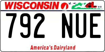 WI license plate 792NUE