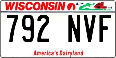 WI license plate 792NVF