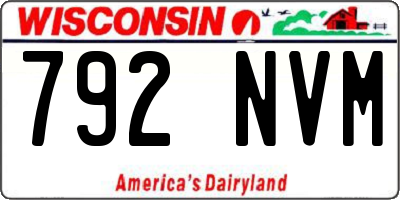 WI license plate 792NVM