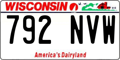 WI license plate 792NVW
