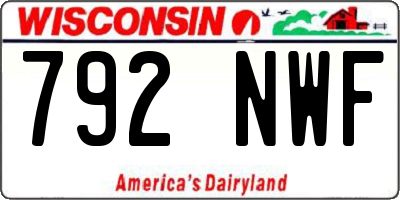WI license plate 792NWF