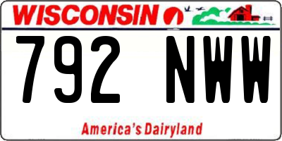 WI license plate 792NWW