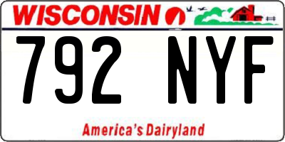 WI license plate 792NYF