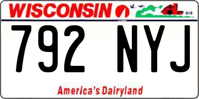 WI license plate 792NYJ