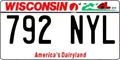 WI license plate 792NYL