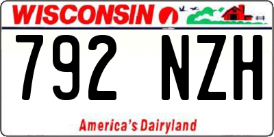 WI license plate 792NZH