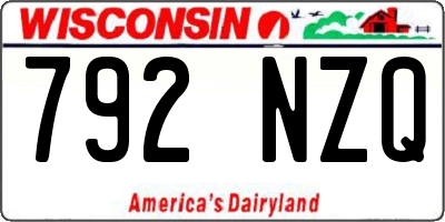 WI license plate 792NZQ