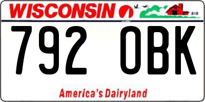WI license plate 792OBK