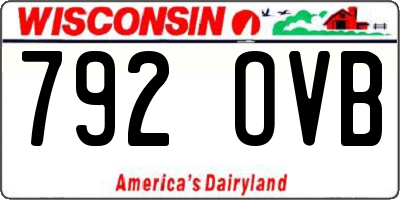 WI license plate 792OVB