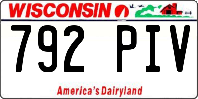 WI license plate 792PIV