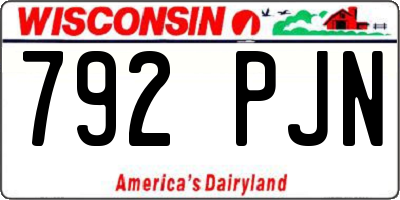 WI license plate 792PJN